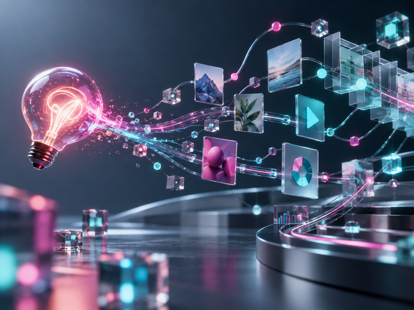 Creative data network and intelligent workflow concept